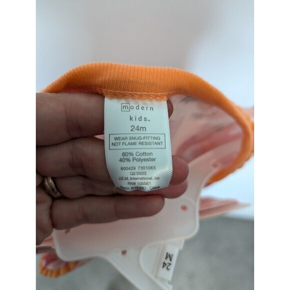 Modern Kids Halloween Sleepwear Set 24 Months Pink Ghosts - Picture 8 of 9